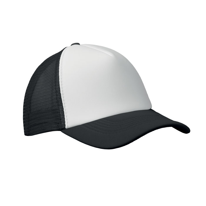 Casquette personnalisable 5 pans Bubble Blanc / Noir